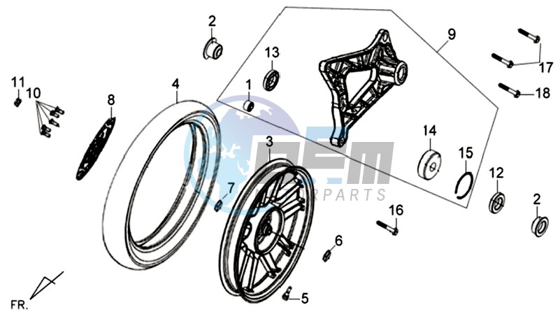 REAR WHEEL / CENTRAL STAND