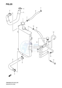 AN650 (E3-E28) Burgman drawing RADIATOR HOSE