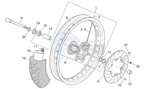 RX 50 racing 2003 drawing Front wheel