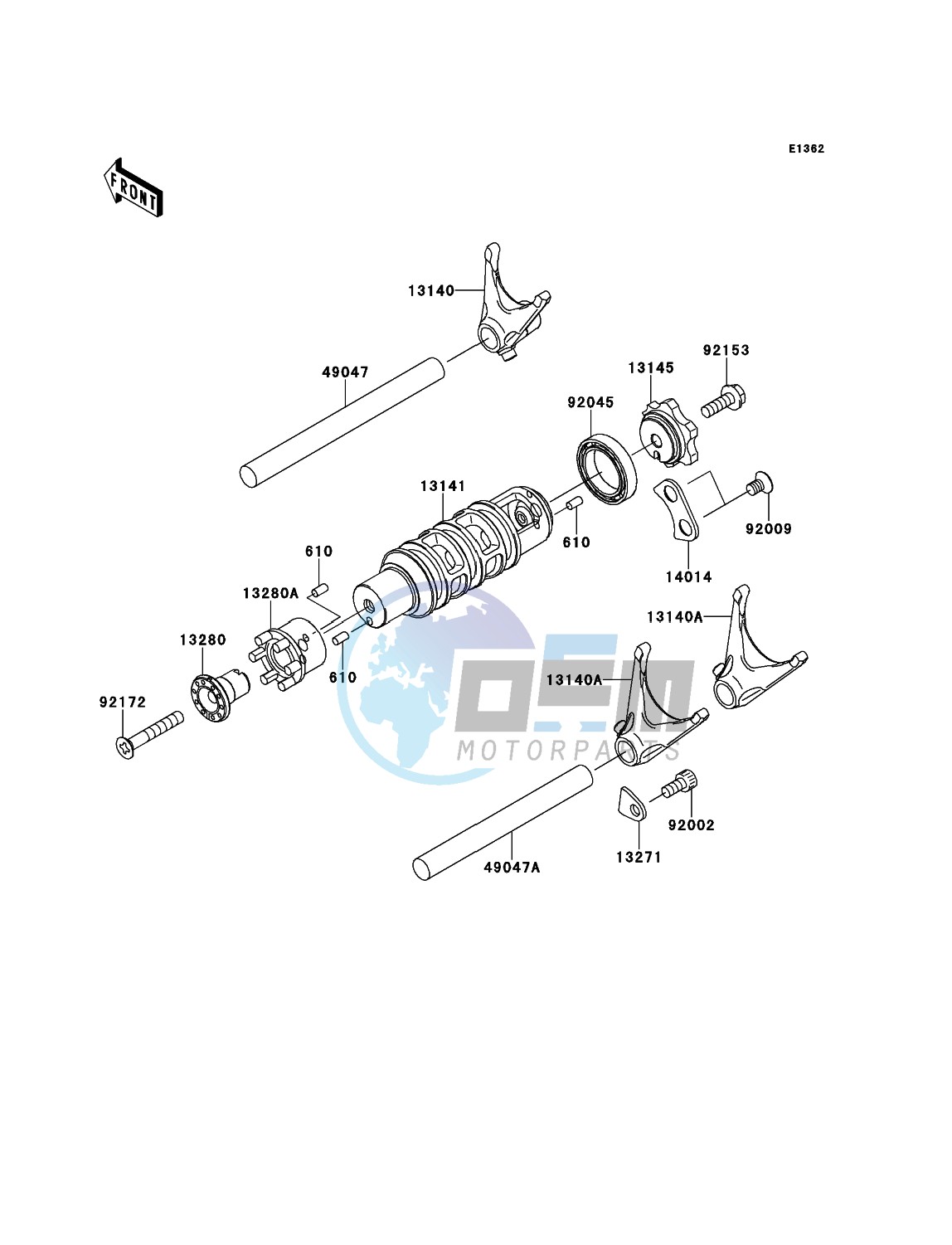 Gear Change Drum/Shift Fork(s)