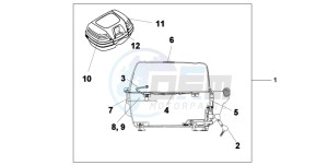 XL1000V drawing TOP BOX 45L UNPAINTED