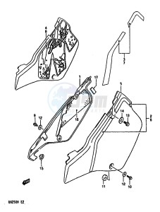 RM250 (K-L-M-N) drawing FRAME COVER (MODEL K L M)