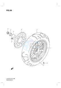 UH125ZE BURGMAN EU drawing REAR WHEEL