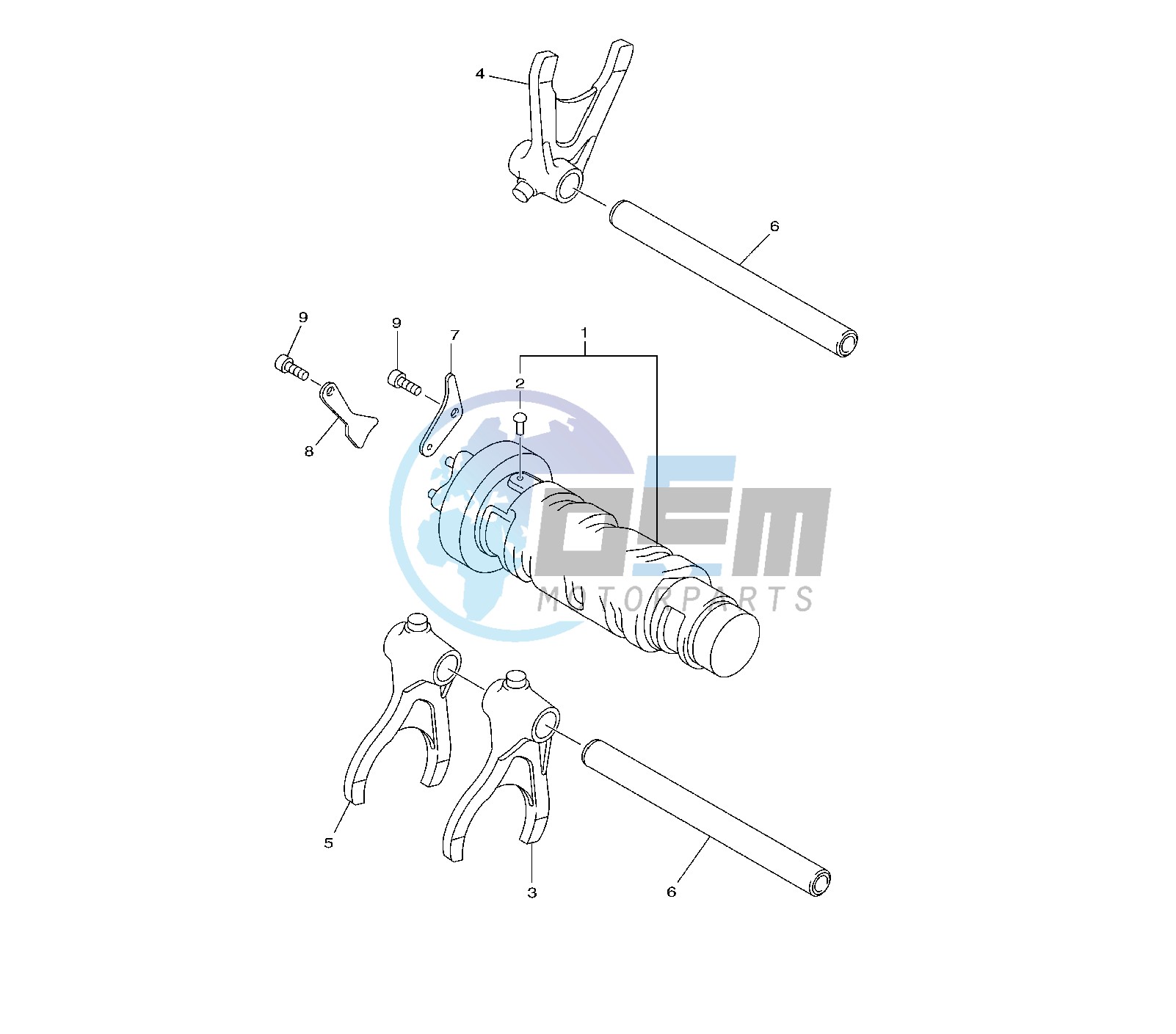 SHIFT CAM AND FORK