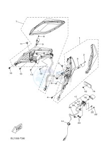 CZD300-A X-MAX 300 (BY31 BY31 BY31 BY31 BY31) drawing TAILLIGHT