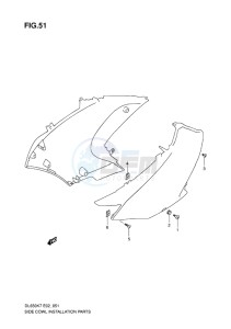 DL 650 V-STROM EU-UK drawing SIDE COWLING INSTALLATION PARTS