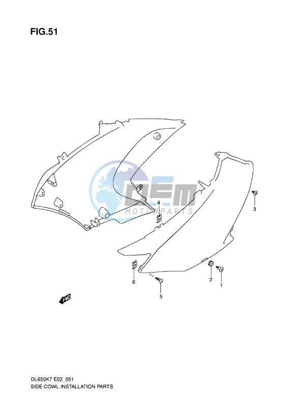 SIDE COWLING INSTALLATION PARTS