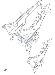 GSX600F (E2) Katana drawing FRAME COVER (MODEL K)