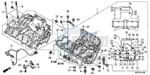 CB1100AE CB1100 ABS UK - (E) drawing CRANKCASE