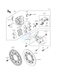 KX 125 J [KX125] (J1) [KX125] drawing FRONT CALIPER