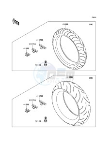 NINJA ZX-10R ZX1000D6F FR GB XX (EU ME A(FRICA) drawing Tires