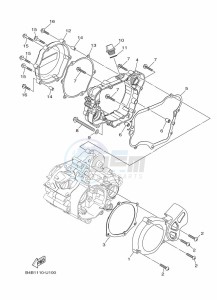 YZ85LW YZ85 (B0GB) drawing CRANKCASE COVER