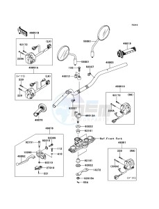 KLX125 KLX125CBF GB XX (EU ME A(FRICA) drawing Handlebar