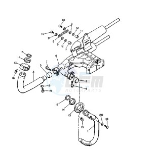 XV VIRAGO 750 drawing EXHAUST