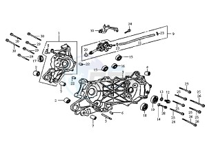 RED DEVIL - 50 cc drawing CRANKCASE