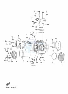 YFZ50 (BW4G) drawing CYLINDER HEAD