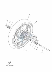 MT-09 MTN850-A (BS2G) drawing FRONT WHEEL