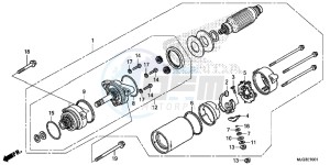 GL1800BF F6B Bagger - GL1800BF UK - (E) drawing STARTER MOTOR (2)