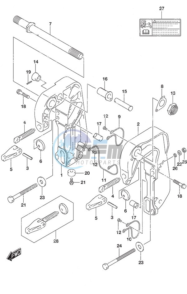 Clamp Bracket - w/Power Tilt