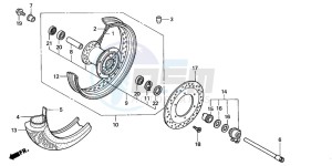 VT750C drawing FRONT WHEEL