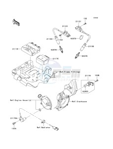 KVF 750 B [BRUTE FORCE 750 4X4 HARDWOODS GREEN] (B1) B1 drawing IGNITION SYSTEM