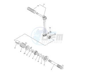 TT R 110 drawing KICK STARTER GEARS