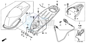 SH125RB drawing SEAT/ LUGGAGE BOX