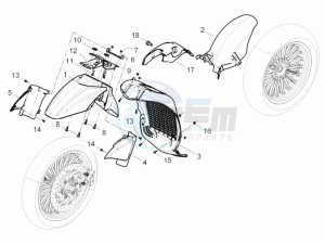 Beverly 300 RST 4T 4V ie E3 drawing Wheel housing - Mudguard