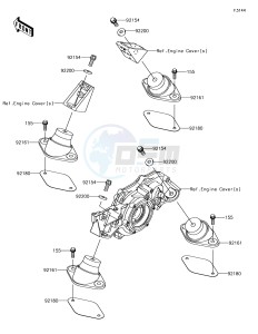 JET SKI SX-R JS1500AHF EU drawing Engine Mount