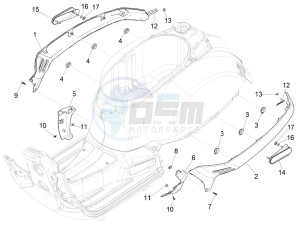 SUPER GTS 125 4T 3V IGET ABS E3 (APAC) drawing Side cover - Spoiler