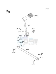 ELIMINATOR 125 BN125A6F GB XX (EU ME A(FRICA) drawing Brake Pedal