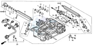 VFR800FI drawing THROTTLE BODY (ASSY.)