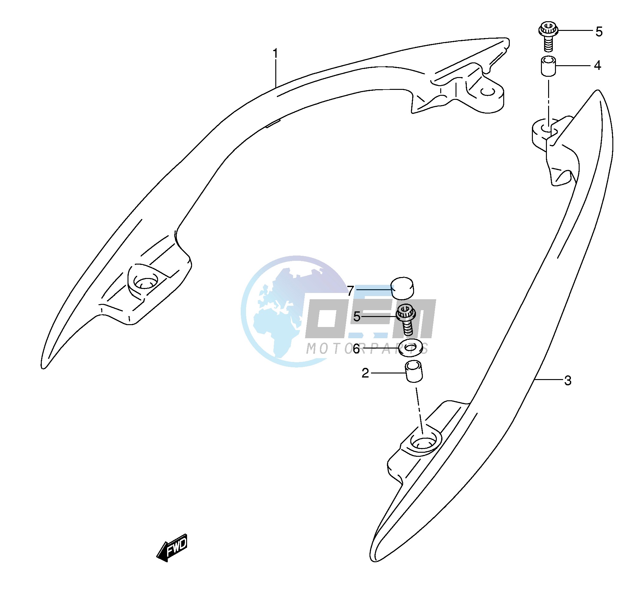 PILLION RIDER HANDLE (SIDE)(MODEL K5 K6)