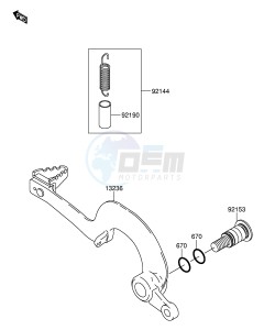 RM-Z250 (E19) drawing BRAKE PEDAL