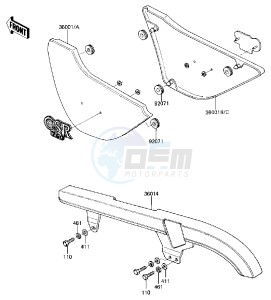 KZ 750 M [CSR TWIN] (M1) [CSR TWIN] drawing SIDE COVERS_CHAIN COVER