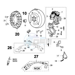 FOX A2 BE drawing IGNITION PART / CDI