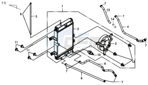 GTS 250 EURO3 drawing RADIATOR