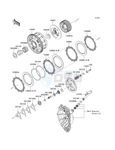 ZX 600 R [NINJA ZX-6R MONSTER ENERGY] (R9FA) R9FA drawing CLUTCH