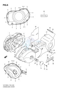 VLR1800 (E2) drawing CRANKCASE COVER