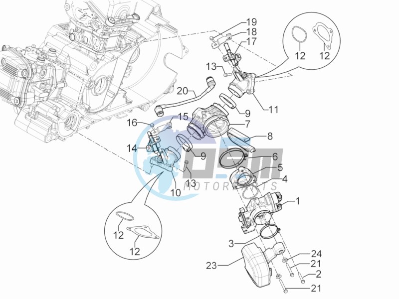 Throttle body - Injector - Union pipe