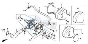 CB600F CB600S drawing WATER PUMP