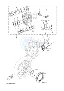 YZF-R125A R125 (5D7N) drawing FRONT BRAKE CALIPER