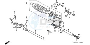 VFR800A9 UK - (E / ABS MME TWO) drawing GEARSHIFT DRUM