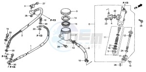 XL1000VA VARADERO drawing REAR BRAKE MASTER CYLINDER (XL1000V)