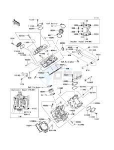 KRF 750 F [TERYX 750 4X4 NRA OUTDOORS] (F8F) F8F drawing CYLINDER HEAD