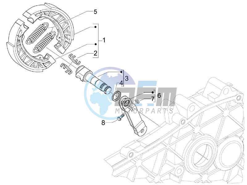 Rear brake - Brake jaw