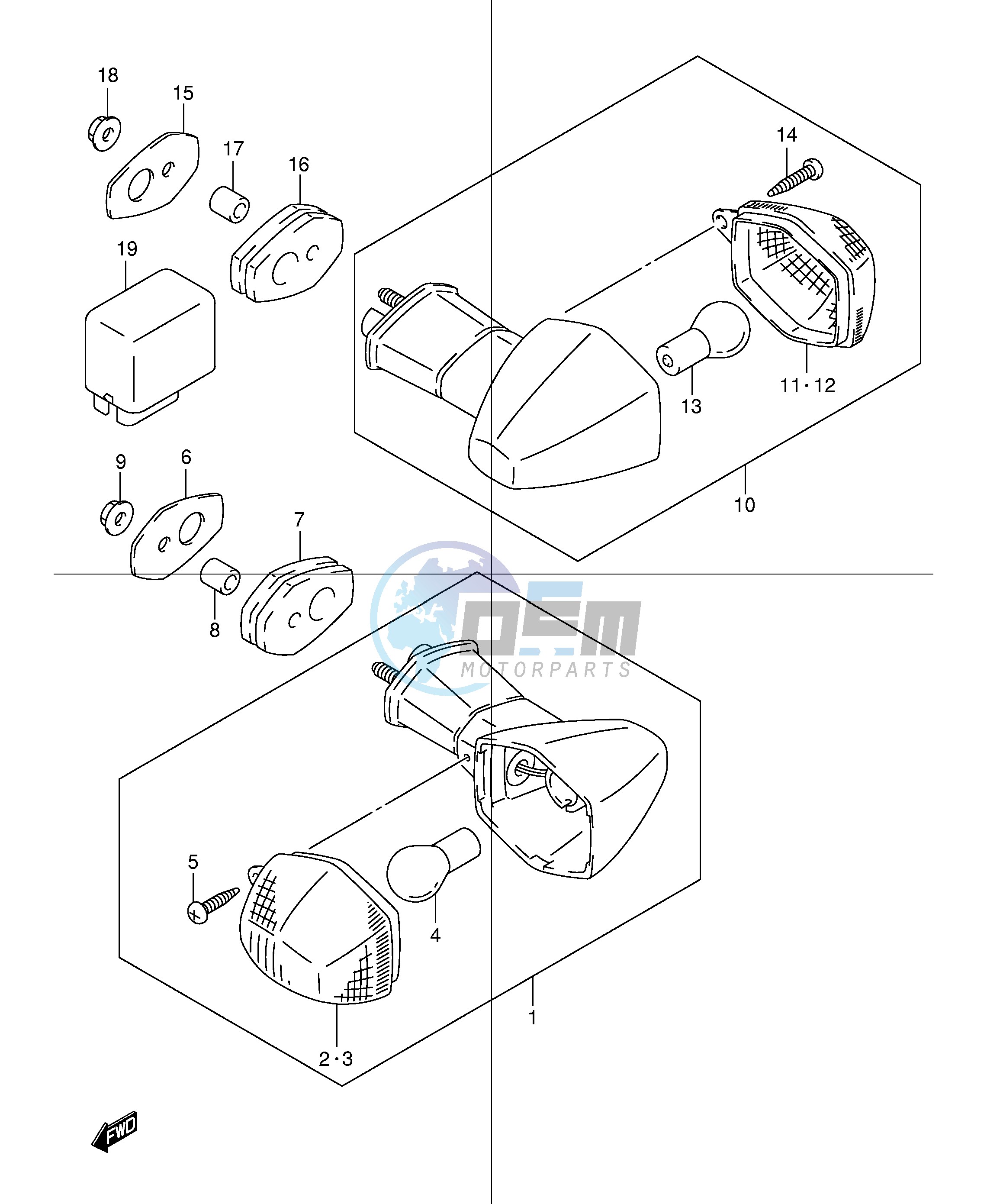 TURN SIGNAL LAMP (GSF600Y UY K1 K2 K3 K4 UK1 UK2 UK3 UK4 ZK4)