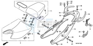 CBF600N9 France - (F / CMF) drawing SEAT/SEAT COWL