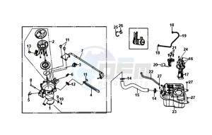 ORBIT III 125 (L8) EU EURO4 drawing FUEL TANK -  FUEL GAUGE