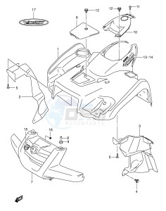 LT-A500F (P28-P33) drawing FRONT FENDER (MODEL K4)